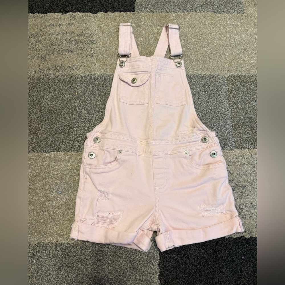 Lucky brand pink Denim Overalls Shorts